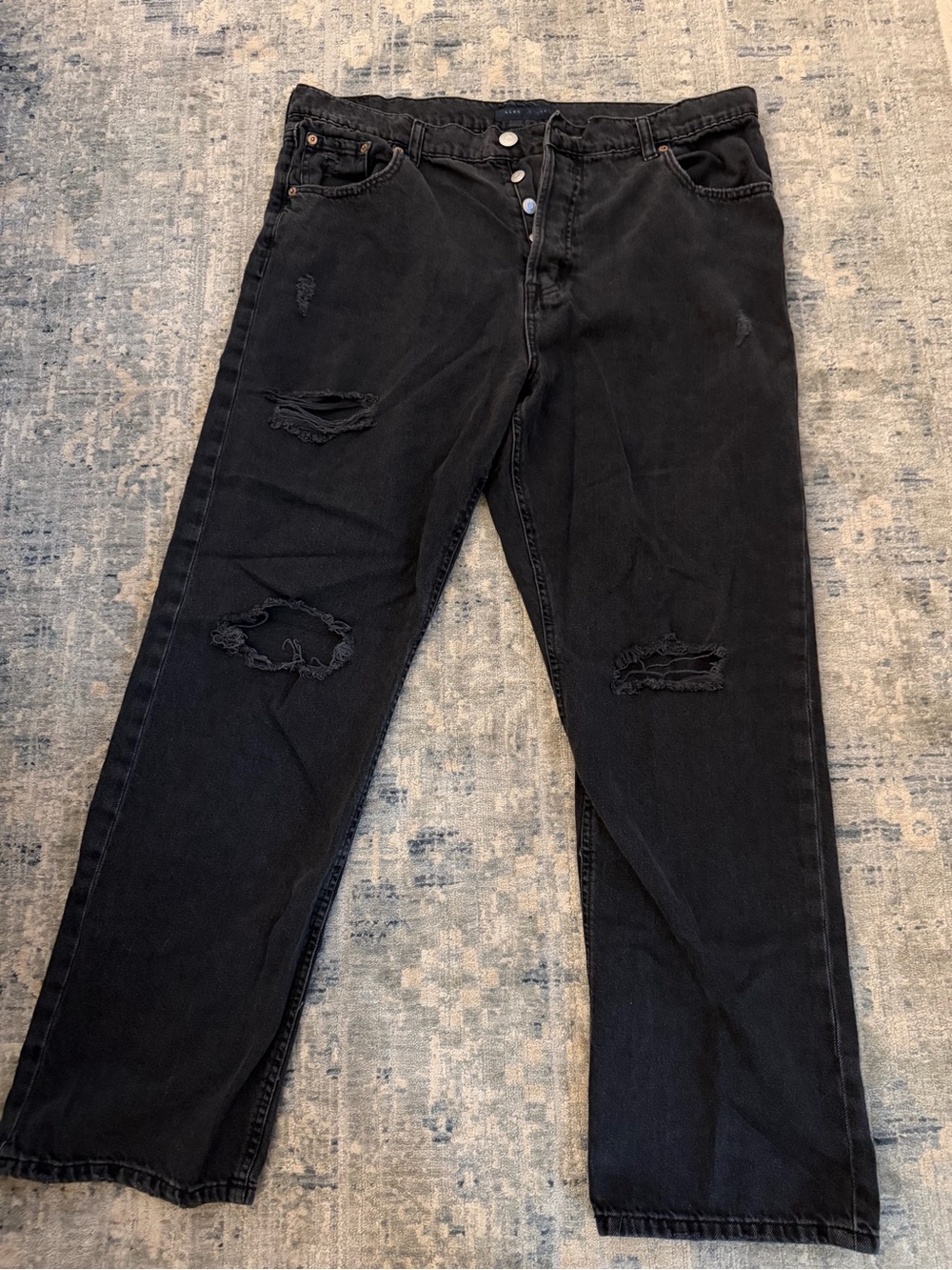 Aeropostale Black Jeans with Minimal Rips